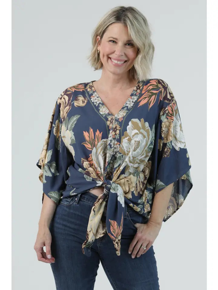 The Indigo Floral Blouse