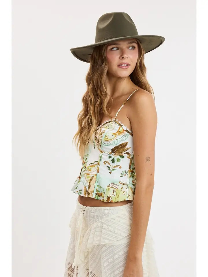 Seaside Olive Crop Top