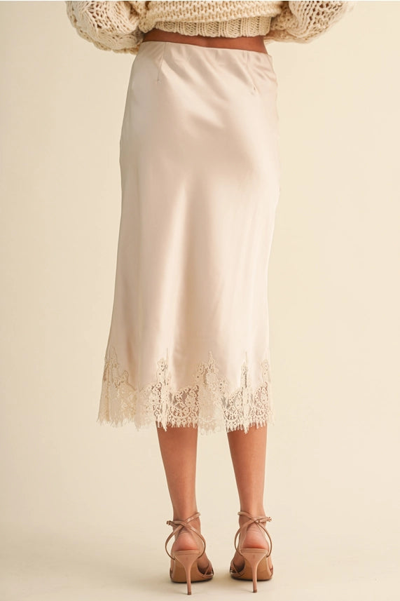 The Champagne Midi Skirt