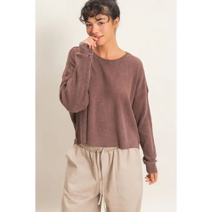 The Marina Waffle Pullover