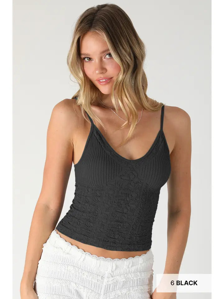 The Dana Textured Lace Cami
