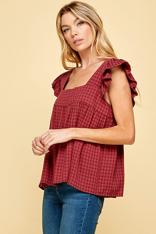 The Ruby Check Blouse