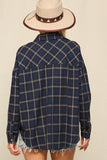 Navy Blues Checkered Top