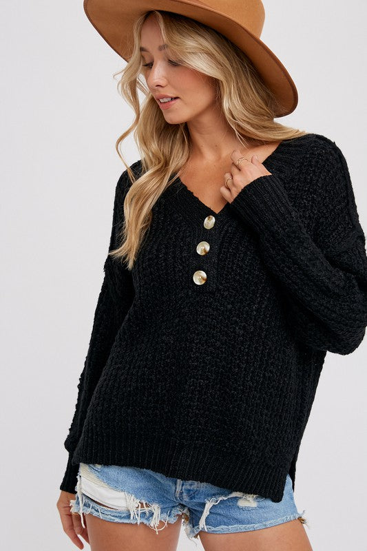 The Henley Sweater Top