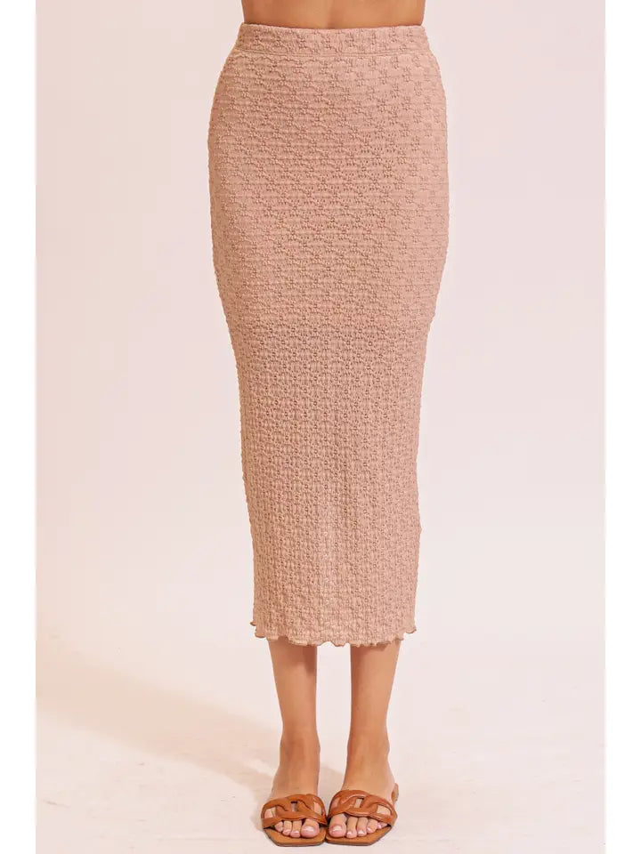 Textured Maxi Skirt