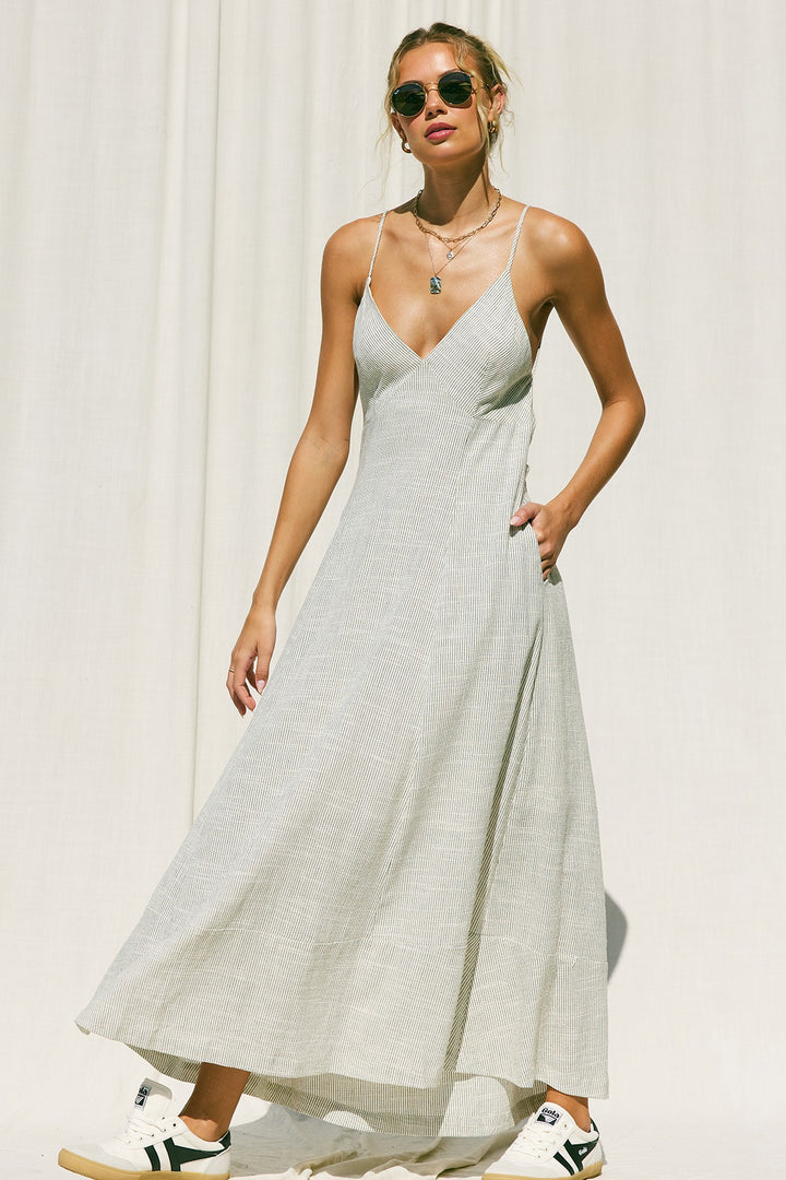 The Sadie Stripe Linen Maxi