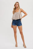 Eyelet Cropped Cami