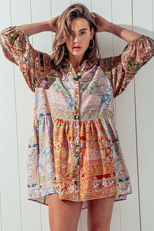 Sun Drenched Shirt Dress