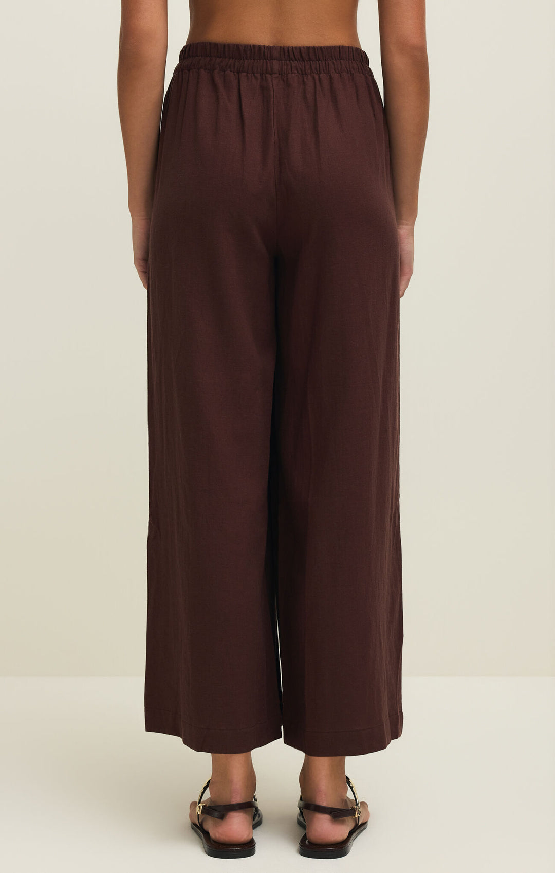 Scout Linen Pant - Chocolate Cherry