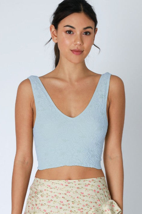 Lace V Neck Tank