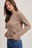 Scalloped Edge Open Knit