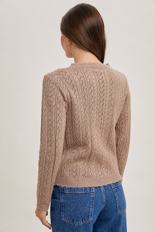 Scalloped Edge Open Knit