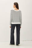 Stripe V Neck Knit