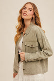 Dusty Olive Crop Jacket