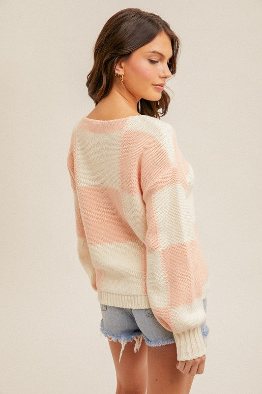 Pink Checkered Knit