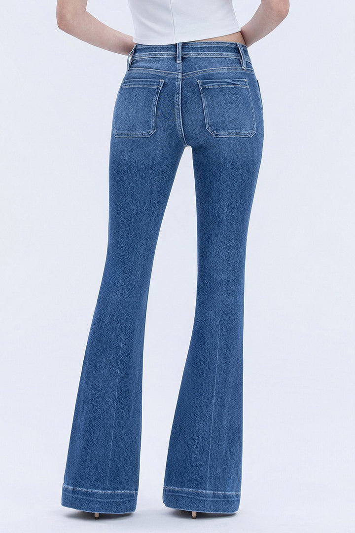 The Patch Pocket Mid Rise Flare
