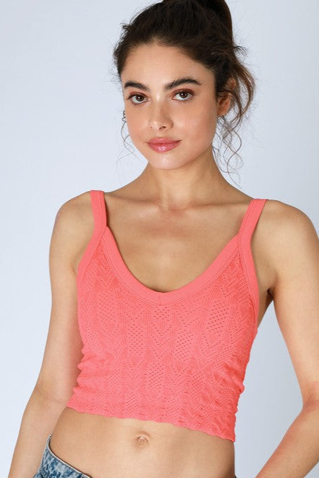 Lace Textured Crop