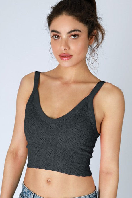 Lace Textured Crop