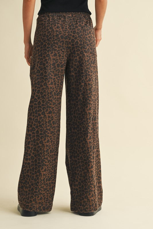 Leopard Print Track Pant