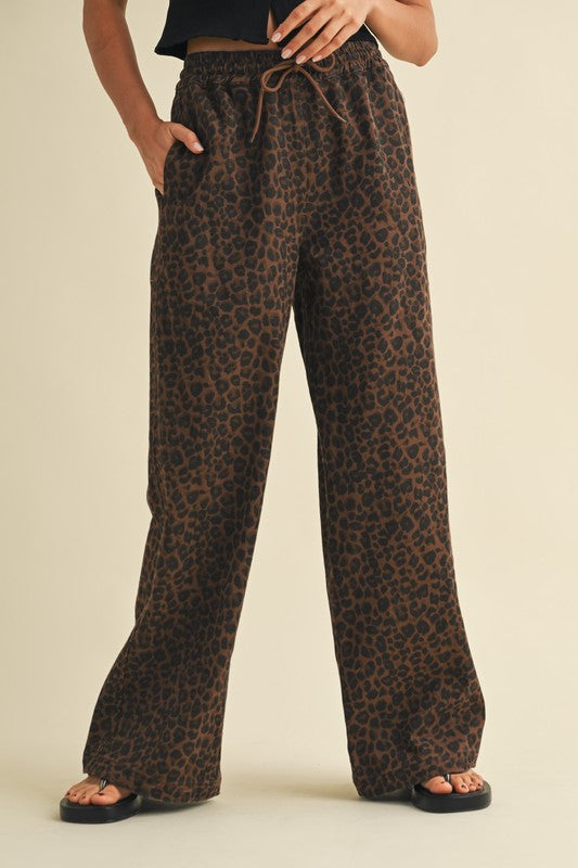 Leopard Print Track Pant