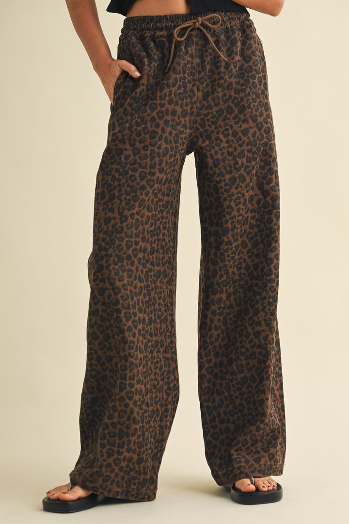 Leopard Print Track Pant