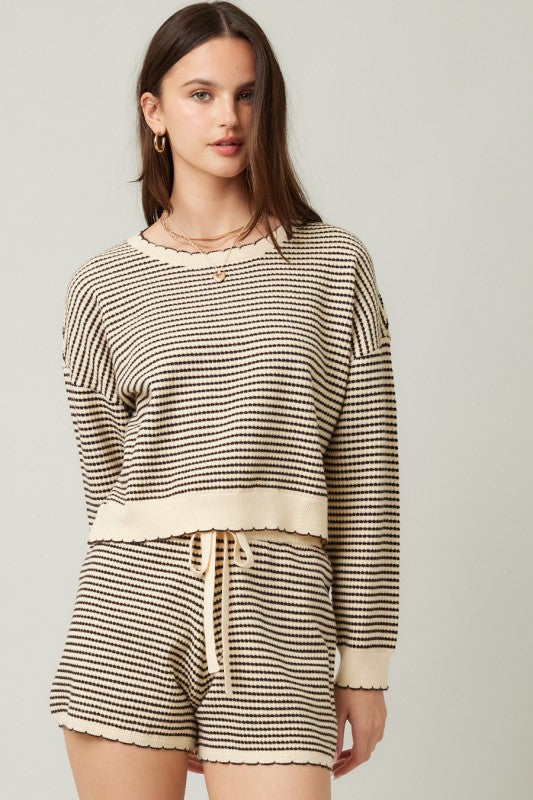 Textured Knit Shorts