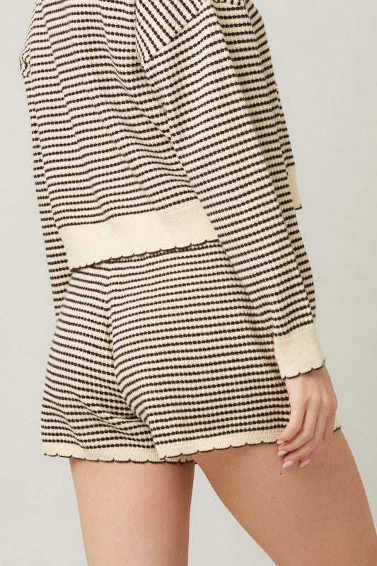 Textured Knit Shorts