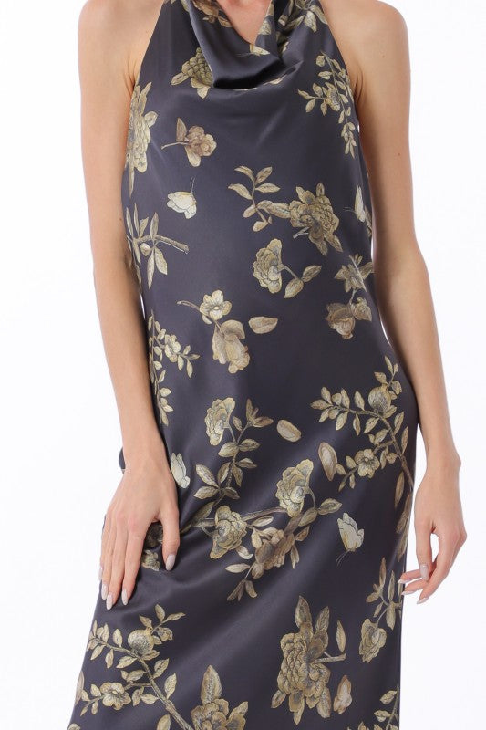 Venetian Cowl Neck Maxi