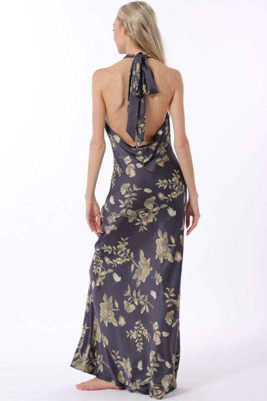 Venetian Cowl Neck Maxi