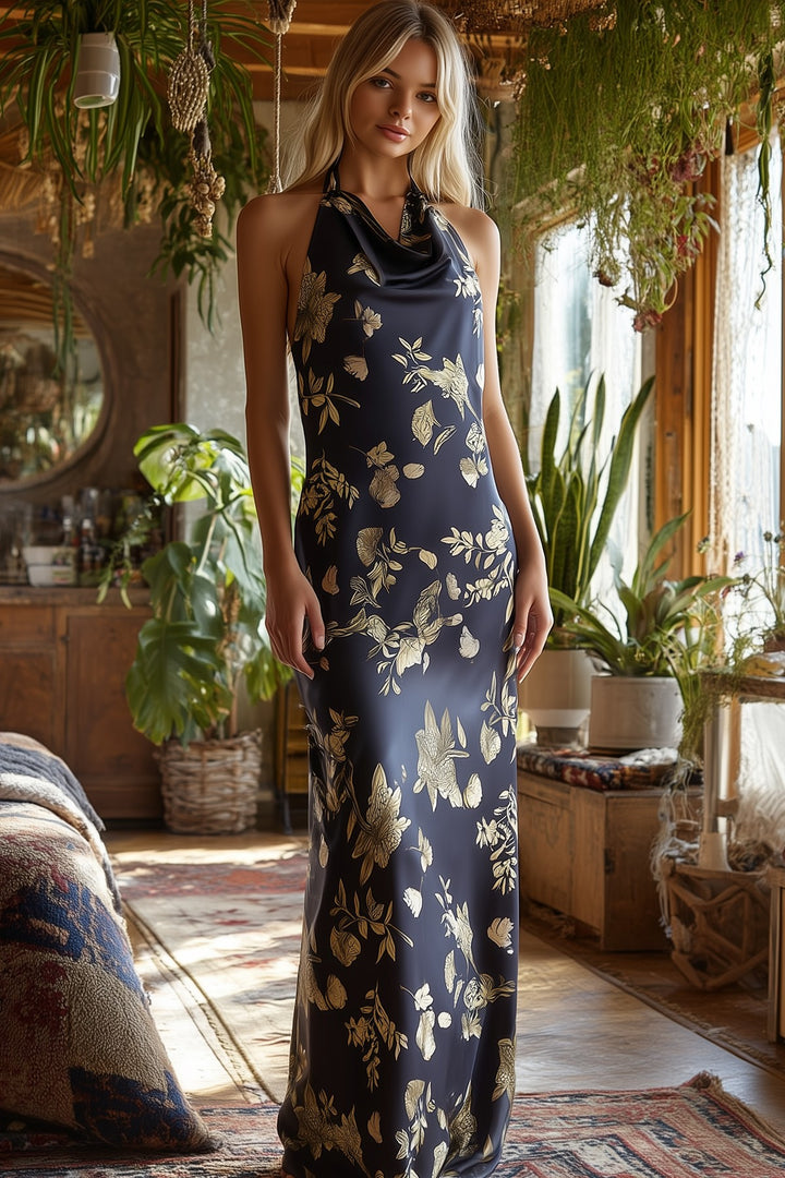 Venetian Cowl Neck Maxi