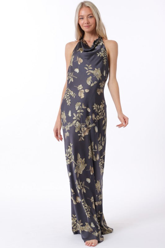 Venetian Cowl Neck Maxi