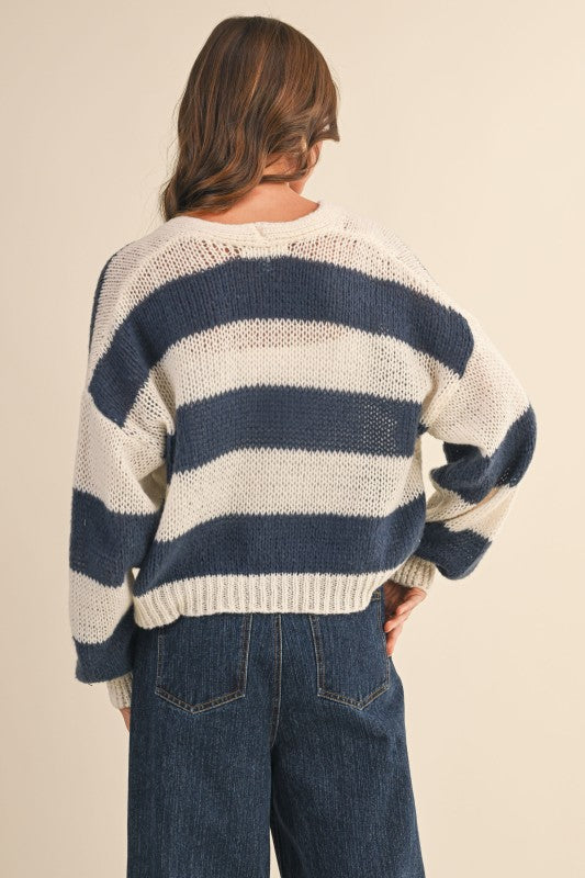 The Navy Knit Cardigan