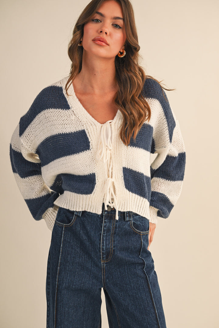 The Navy Knit Cardigan