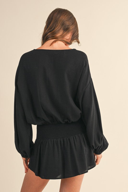 The Lila Linen Romper
