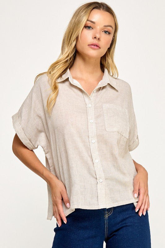 The Grid Line Blouse