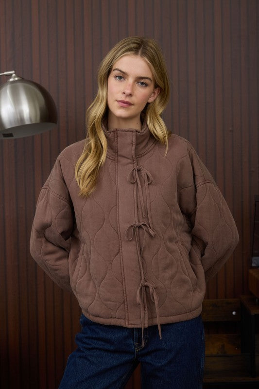 Tie Front Puffer