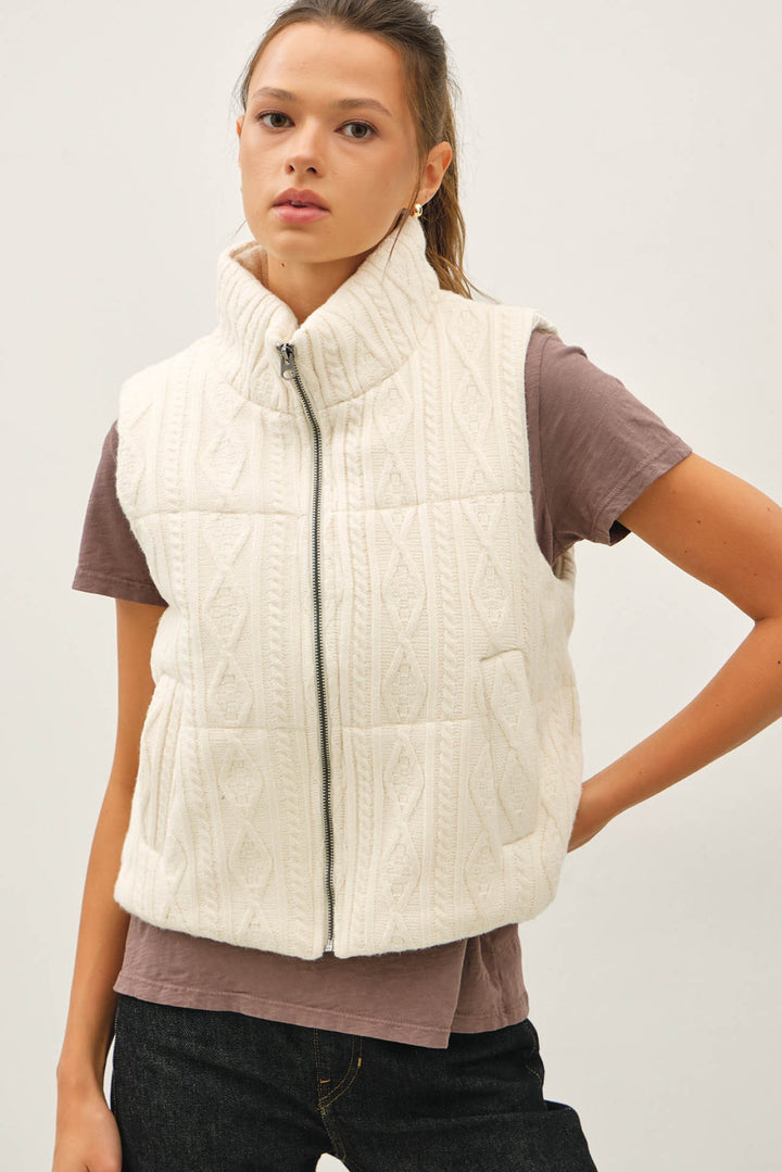 Cable Knit Puffer