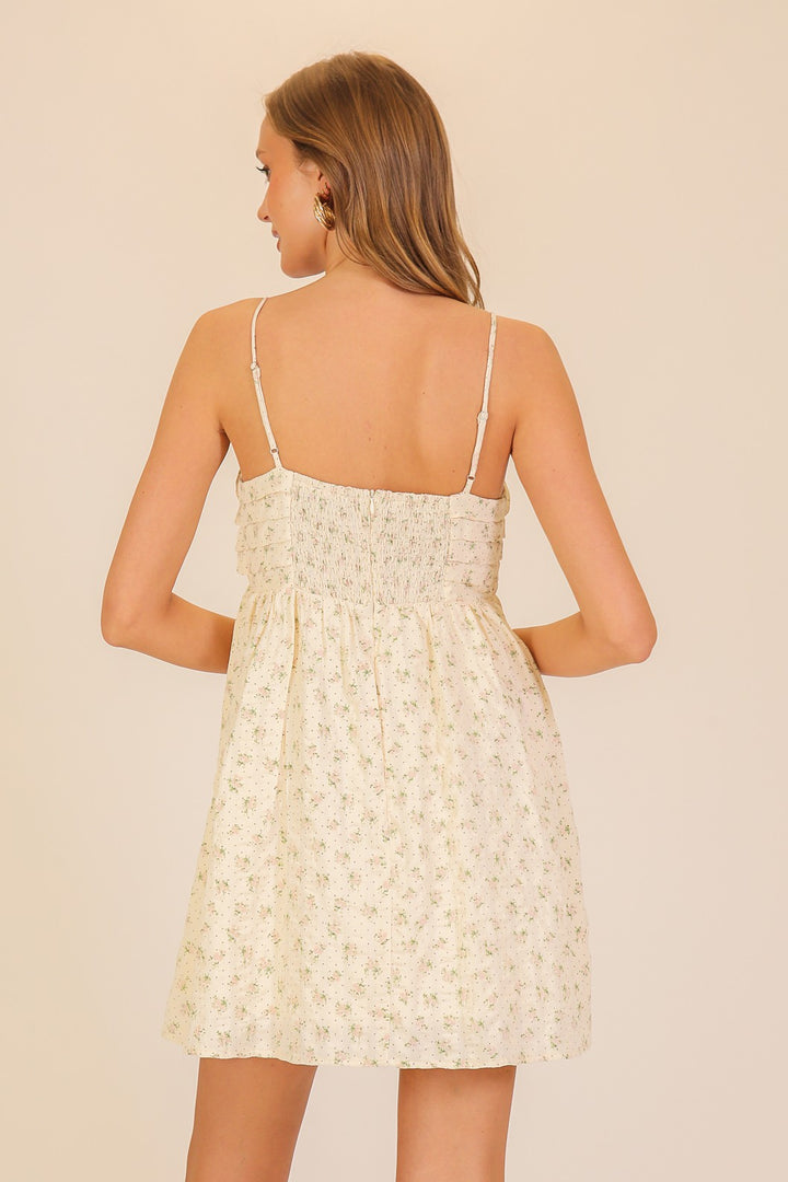 Golden Whisper Mini Dress