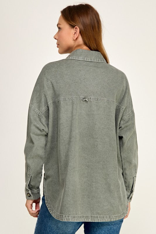 Vintage Washed Utility Shacket