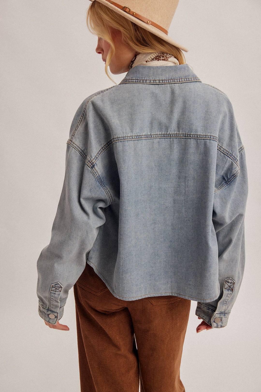 Denim Crop Shacket