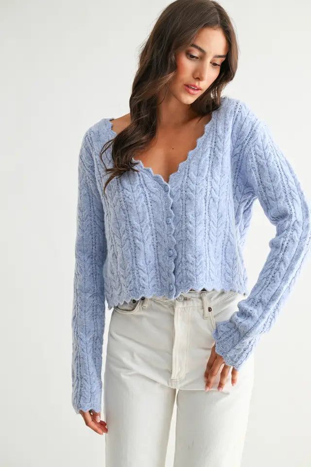 Scallop Hem Knit