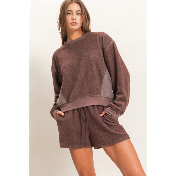 Contrast Crewneck Sweatshirt
