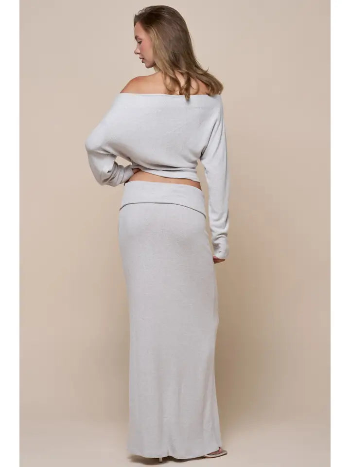 Fold Over Maxi Skirt
