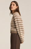 Este Metallic Stripe Sweater