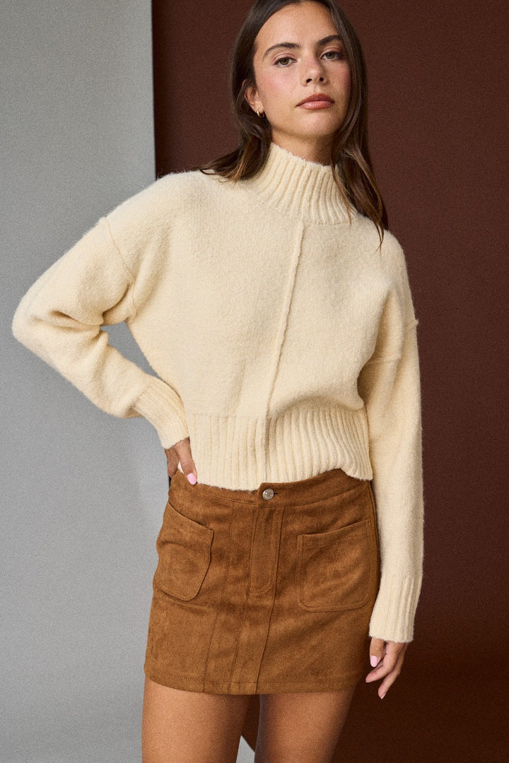 Suede Pocket Mini Skirt