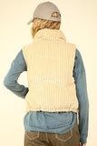 Zig Zag Corduroy Puffer Vest