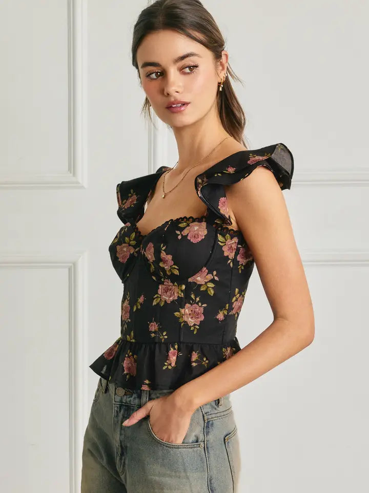 Floral Lace Corset