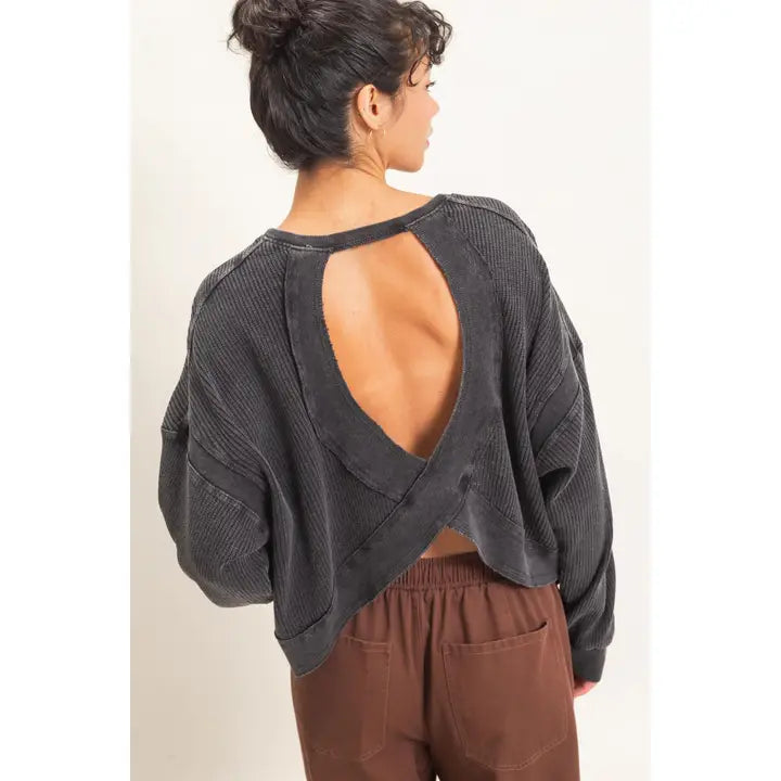 The Marina Waffle Pullover