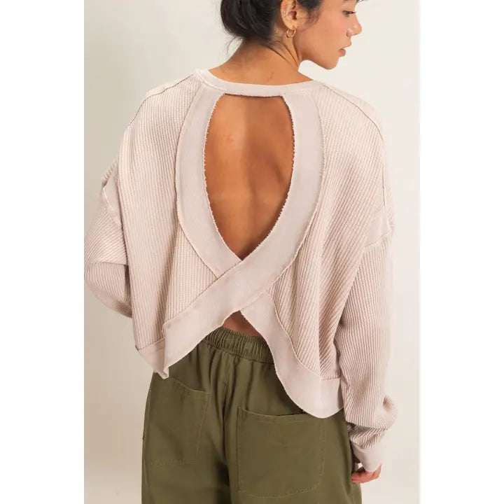 The Marina Waffle Pullover