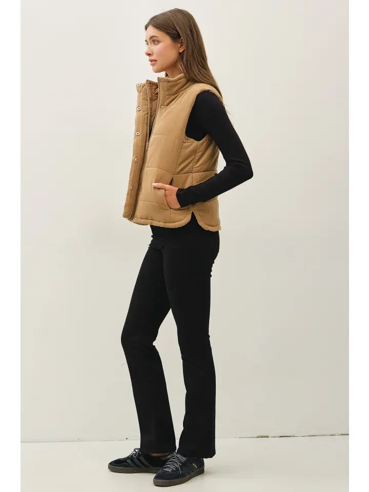 Corduroy Puffer Vest